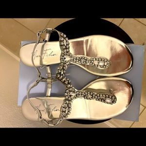 Marc Fisher silver sandals size 8